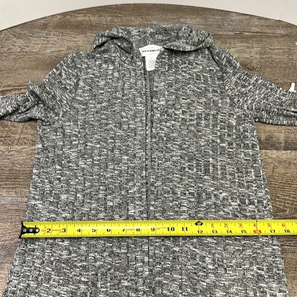 For The Republic Women’s Knit Open Front Hooded Duster Cardigan Size Small - Picture 8 of 10